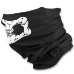 Face protection mask, skull design, black and white color